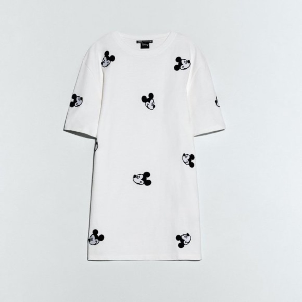 NWT Zara Disney Mickey Mouse Embroidered Dress | size small